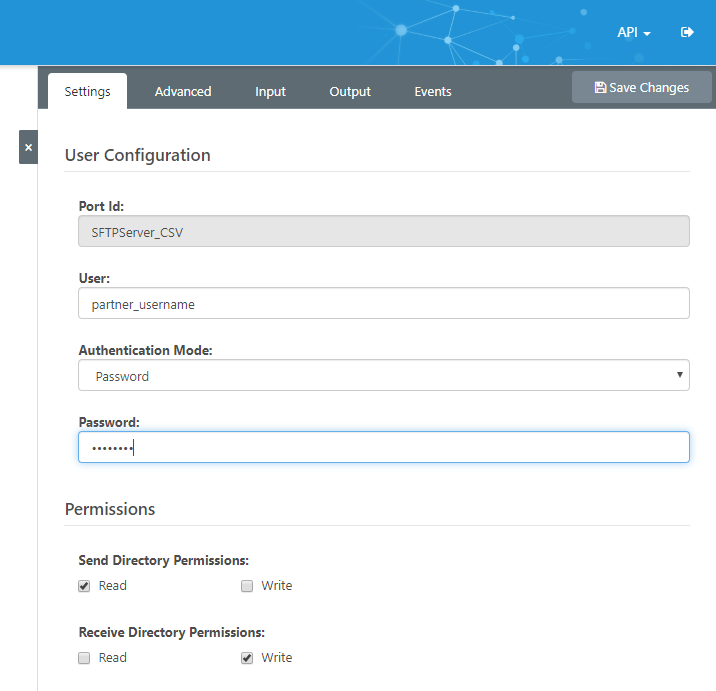 Sample SFTP Server Connector configuration